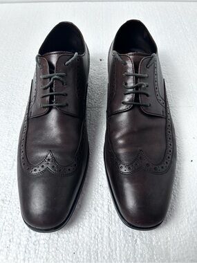 Hugo Boss Men's Dark Brown Wingtip Derby Shoes